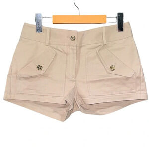 Michael Kors Tan Shorts with Gold Embellishments – Size 0 ✨👖
